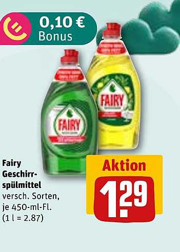 Fairy Geschirrspülmittel, verschiedene Sorten, je 450-ml-Fl.