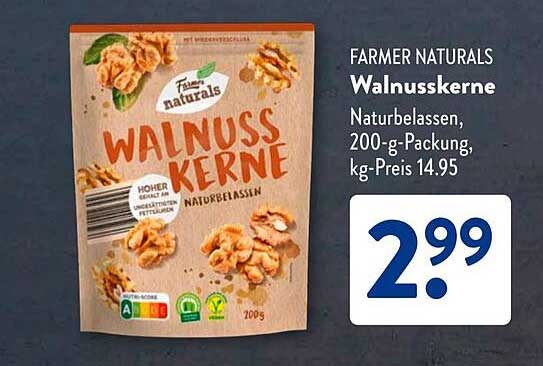 Farmer Naturals Walnusskerne, 200-g-Packung