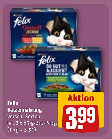 Felix Katzennahrung - verschiedene Sorten im 12er Pack