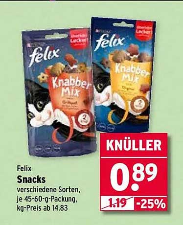 Felix Snacks - Knabber Mix für Katzen