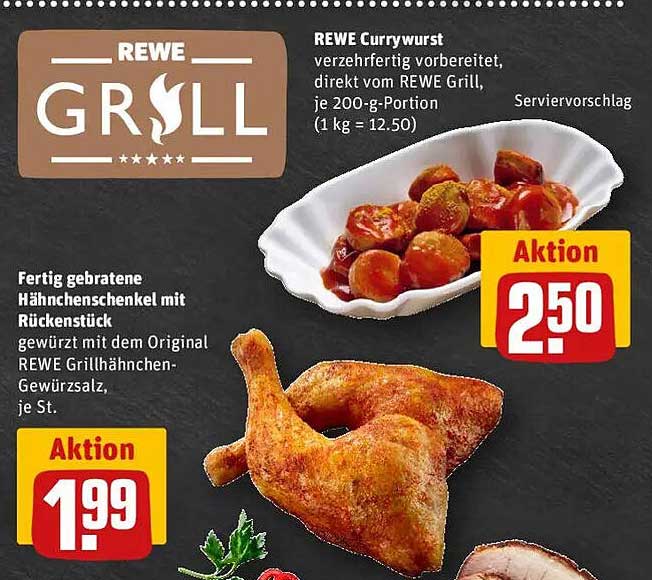Fertig gebratene Hähnchenschenkel mit Rückenstück, je St.