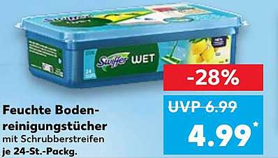 Feuchte Reinigungstücher mit Schrubberstreifen 24-Stück-Packung