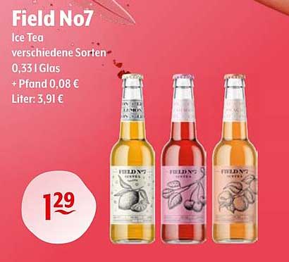 Field No7 Ice Tea verschiedene Sorten 0,33l Glas