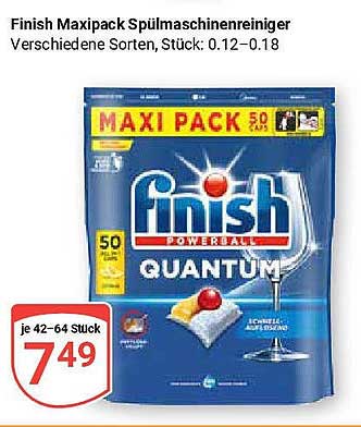 Finish Maxipack Spülmaschinenreiniger - 50 Tabs