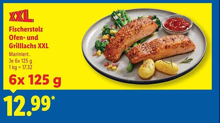 Fischerstolz Ofen- und Grilllachs XXL - 6x125 g