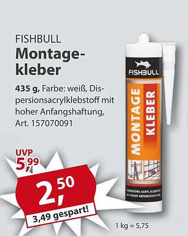 FISHBULL Montagekleber 435 g - der starke Alleskleber für Ihr Projekt
