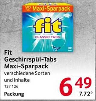 Fit Geschirrspül-Tabs Maxi-Sparpack