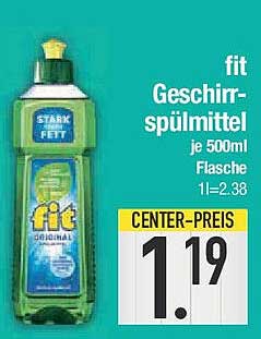 fit Geschirrspülmittel je 500ml Flasche