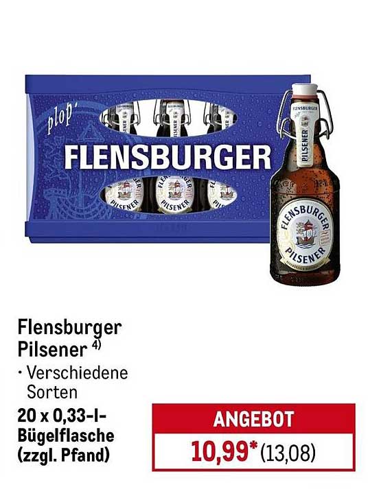 Flensburger Pilsener – 20 x 0,33 I-Bügelflasche (zzgl. Pfand)