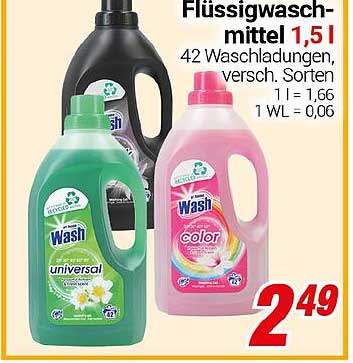 Flüssigwaschmittel 1,5 l - 42 Waschladungen, verschiedene Sorten
