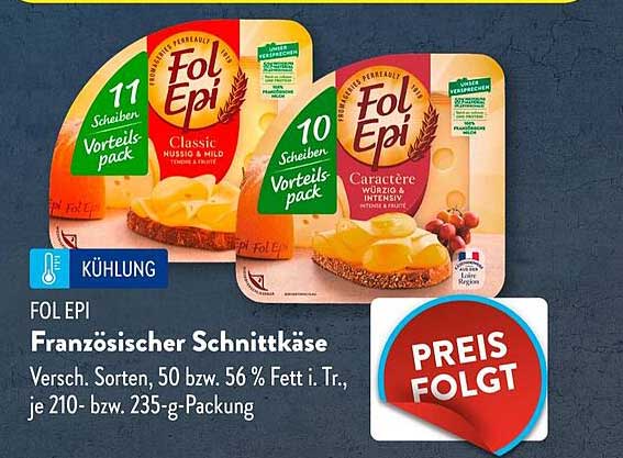 Fol Epi Französischer Schnittkäse, Versch. Sorten