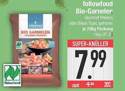 followfood Bio-Garnelen - Gourmet Prawns oder Black Tiger, gefroren
