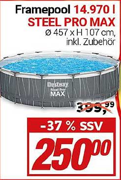 Framepool Steel Pro Max Ø 457 x H 107 cm, inkl. Zubehör