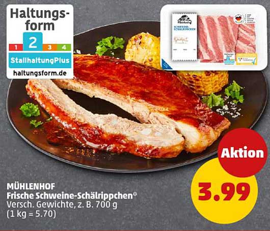 Frische Schweine-Schälrippchen von Mühlenhof