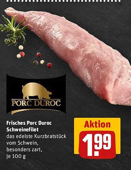 Frisches Porc Duroc Schweinefilet