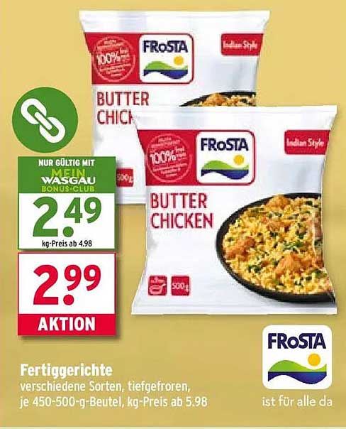 Frosta Butter Chicken Fertiggericht 500g