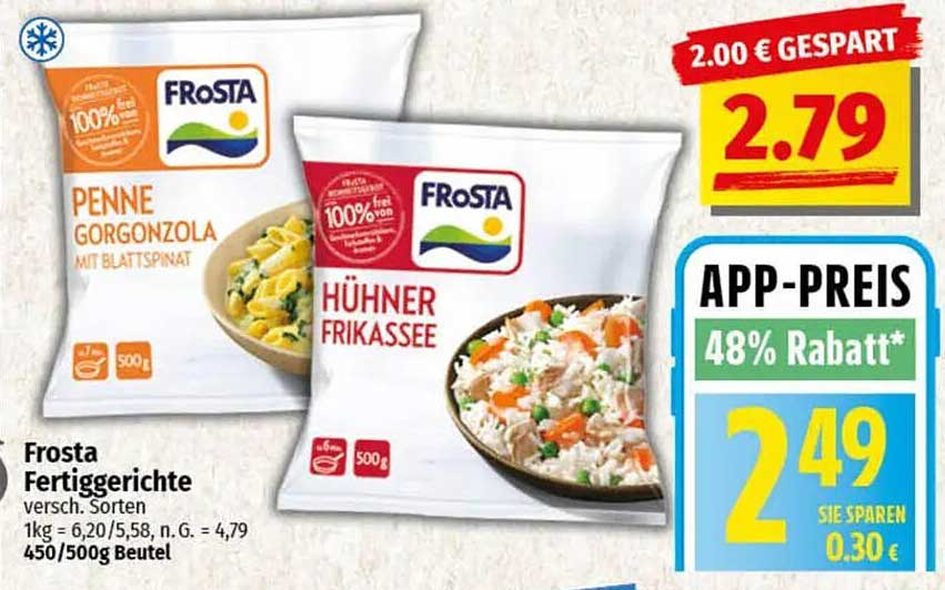 Frosta Fertiggerichte - Penne Gorgonzola & Hühnerragout