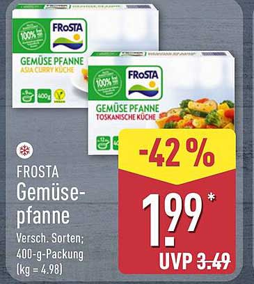 FROSTA Gemüsepfanne - Asia Curry Küche & Toskanische Küche