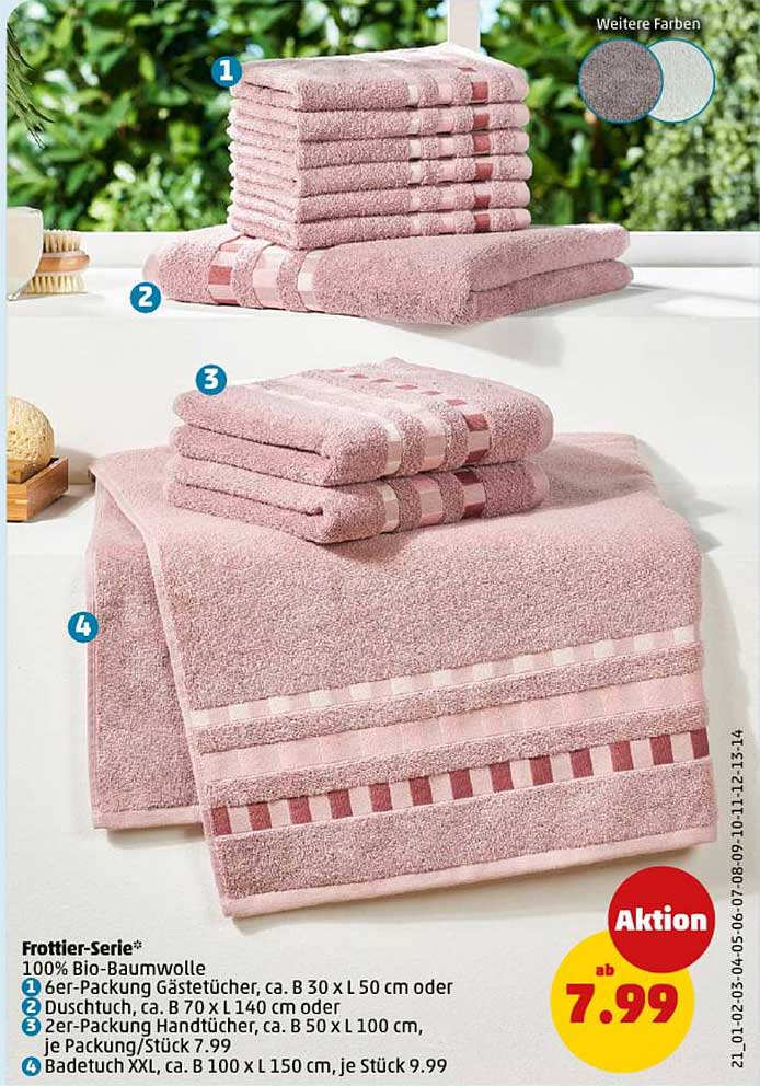 Frottier-Serie 100% Bio-Baumwolle – Angebote von Penny