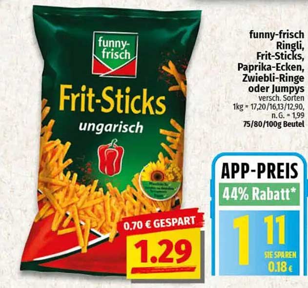 Funny-frisch Frit-Sticks ungarisch 75g