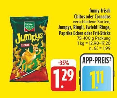 Funny-frisch Jumpys oder Cornados - verschiedene Sorten