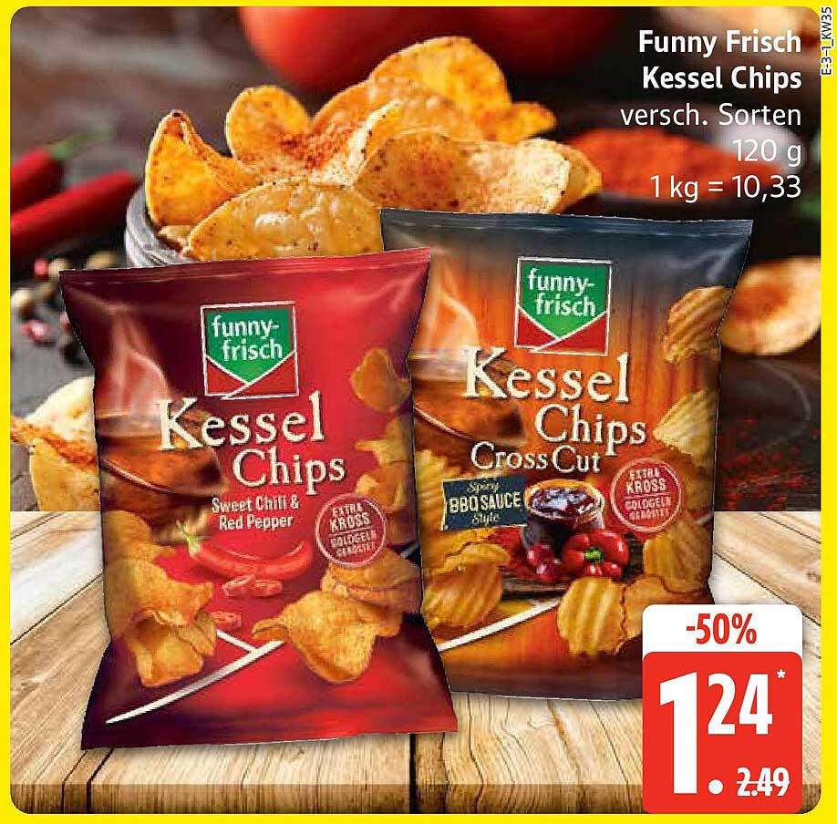 Funny Frisch Kessel Chips 120 g – verschiedene Sorten