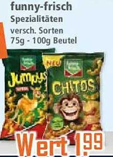 funny-frisch Snacks – verschiedene Sorten im Angebot