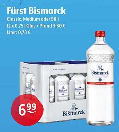 Fürst Bismarck Classic, Medium oder Still - 12 x 0,75 L