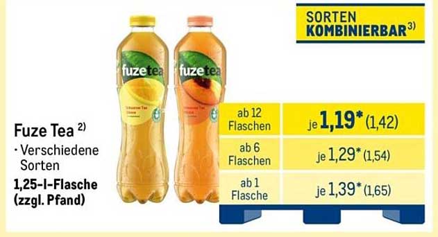 Fuze Tea – Vielfältige Geschmackserlebnisse in der 1,25 l-Flasche