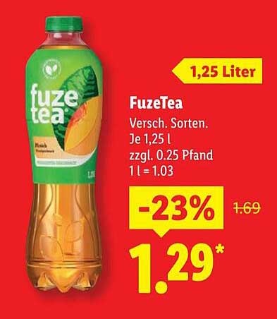 FuzeTea - Erfrischendes Getränk in verschiedenen Sorten