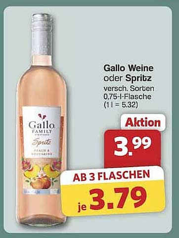 Gallo Weine oder Spritz – Verschiedene Sorten