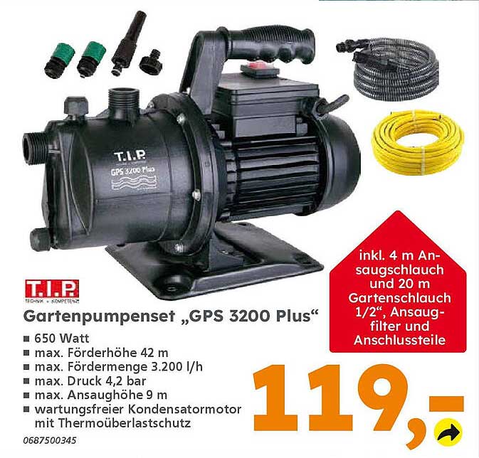 Gartenpumpenset „GPS 3200 Plus“
