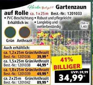 Gartenzaun auf Rolle - robust und pflegeleicht