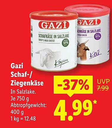 Gazi Schaf-/Ziegenkäse in Salzlake