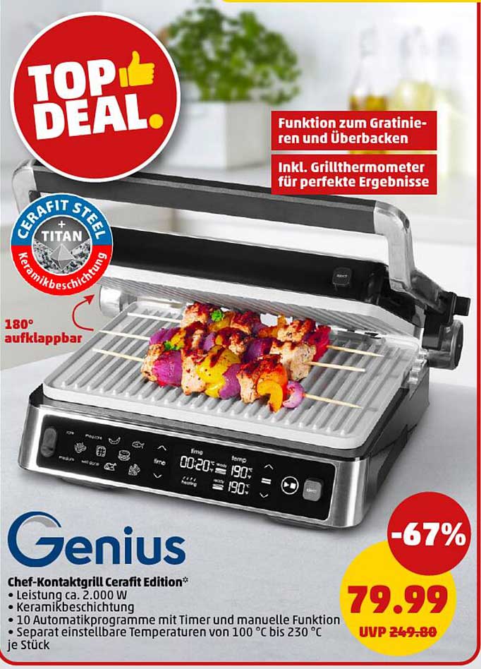 Genius Chef-Kontaktgrill Cerafit Edition