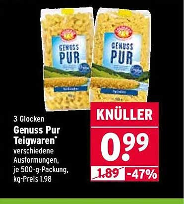 Genuss Pur Teigwaren – Verschiedene Ausführungen, 500-g-Packung