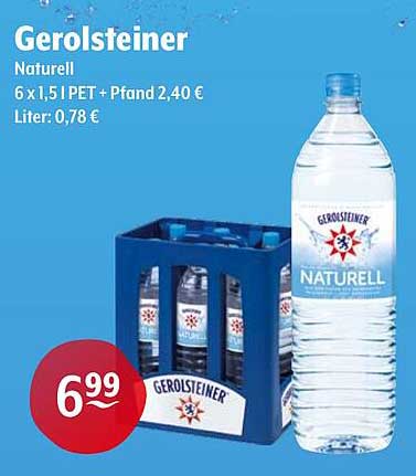 Gerolsteiner Naturell 6 x 1,5 l PET
