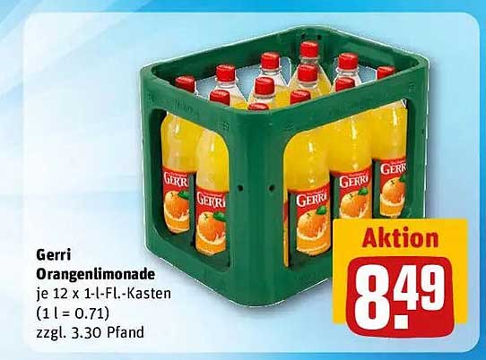 Gerri Orangenlimonade 12 x 1,1-L-Set