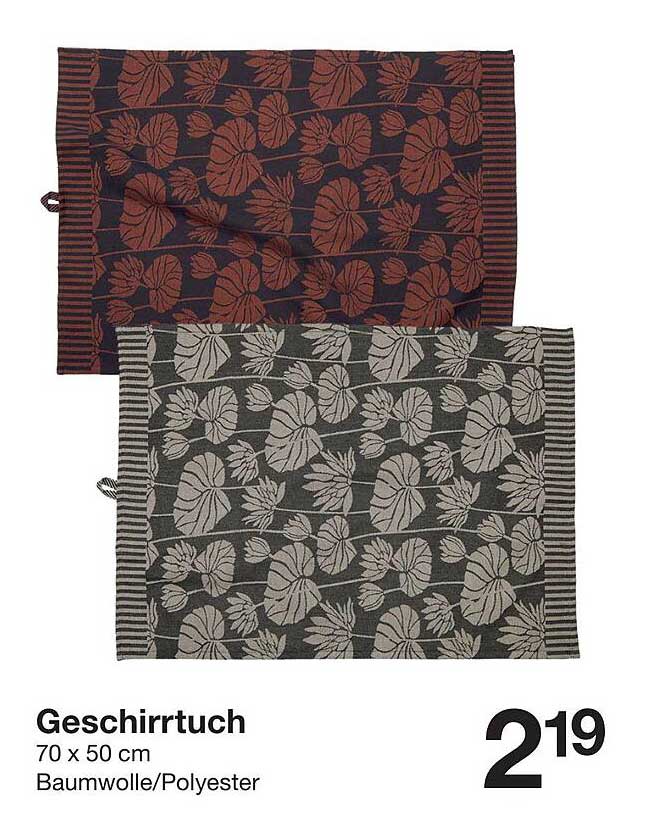 Geschirrtuch 70 x 50 cm aus Baumwolle/Polyester