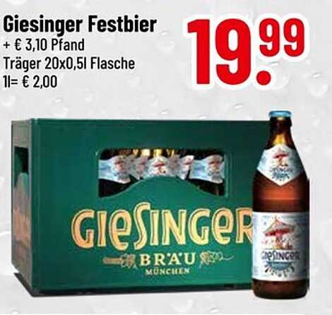 Giesinger Festbier im Kasten (20 x 0,5 l)
