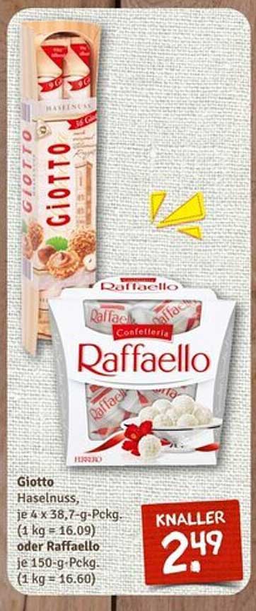 Giotto Haselnuss oder Raffaello