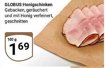 GLOBUS Honigschinken - Gebacken, geräuchert und mit Honig verfeinert, geschnitten