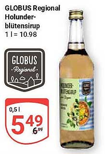 GLOBUS Regional Holunderblütensirup 0,5 l
