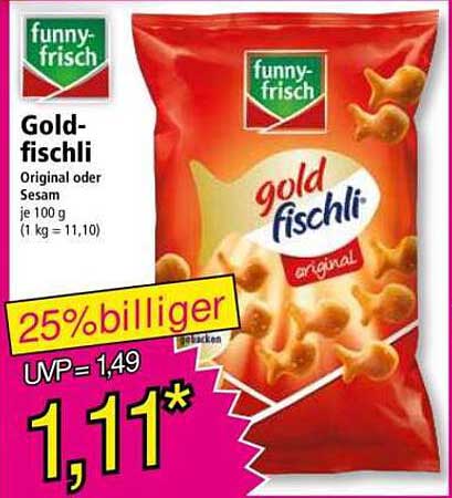 Gold-fischli Original oder Sesam 100 g