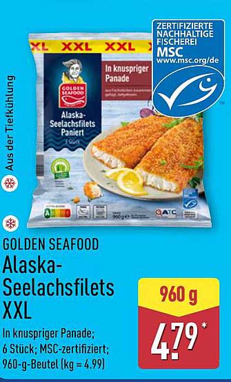 GOLDEN SEAFOOD Alaska-Seelachsfilets XXL