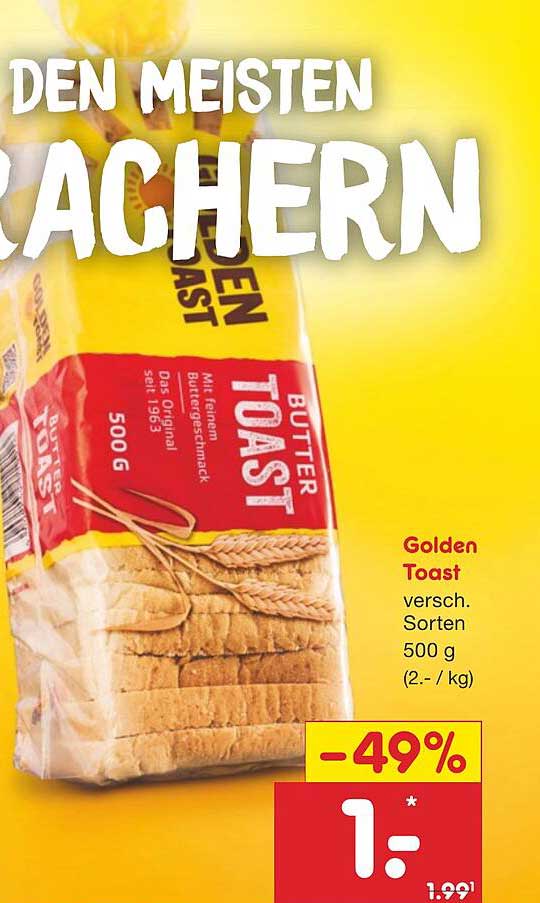 Golden Toast 500 g - Butter Toast - Verschiedene Sorten