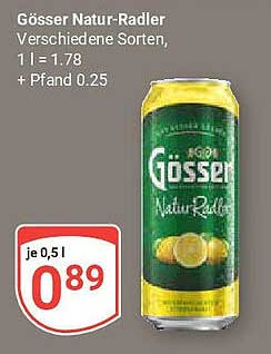 Gösser Natur-Radler, verschiedene Sorten