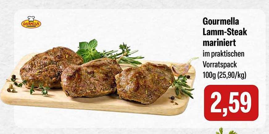 Gourmella Lamm-Steak mariniert im praktischen Vorratspack