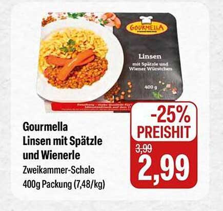 Gourmet-Linsen mit Spätzle und Wienerle