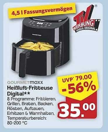 GOURMETmaxx Heißluft-Fritteuse Digital**